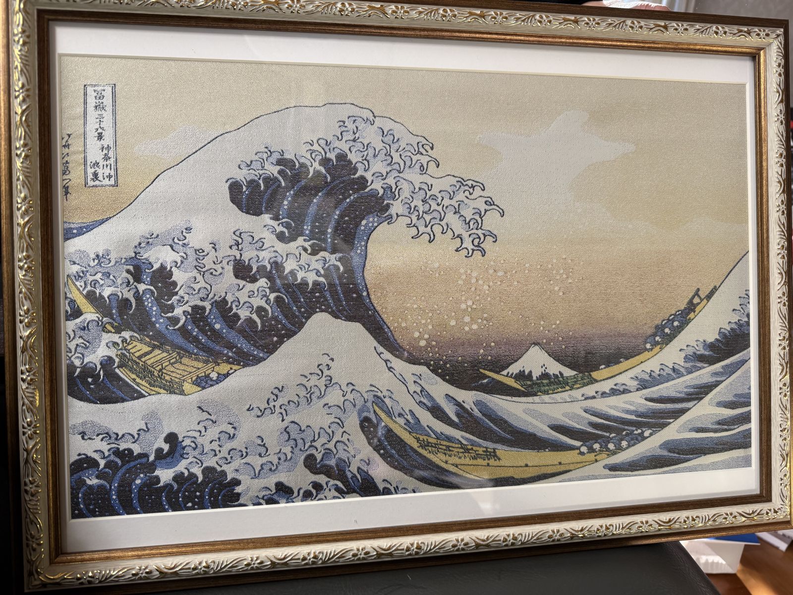 写真織絵画(神奈川沖浪裏)